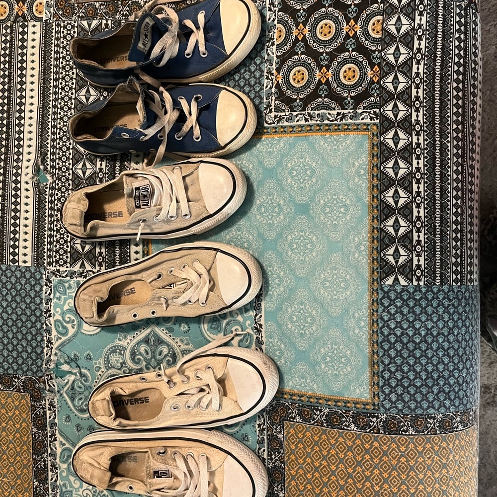 Converse Chuck Taylor Sneakers - Navy and Beige